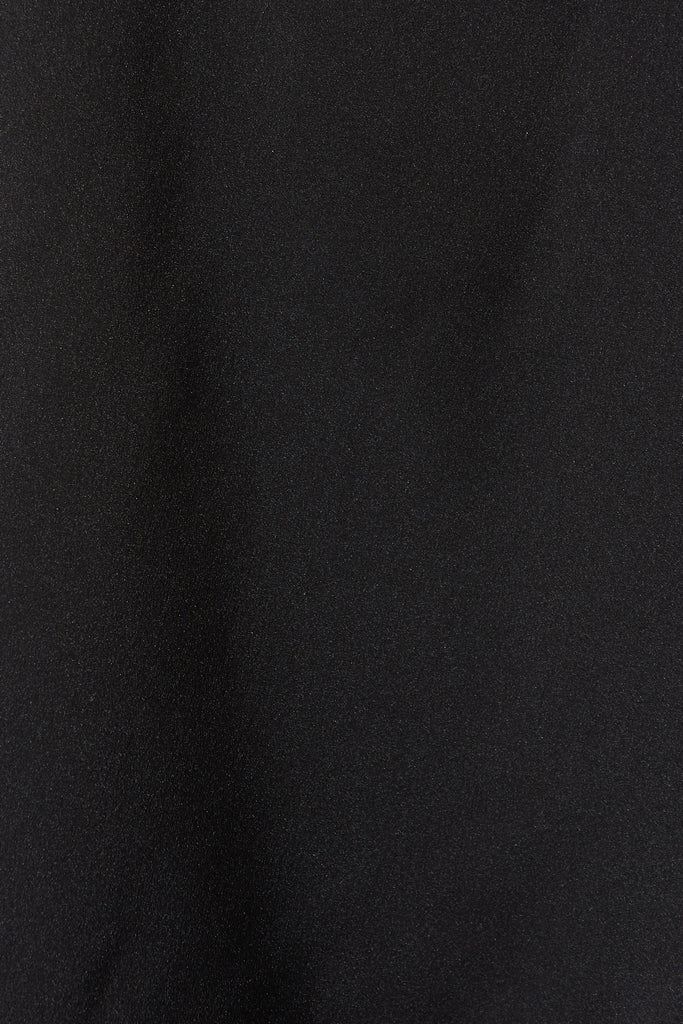 Marilou Maxi Dress In Black Satin - fabric