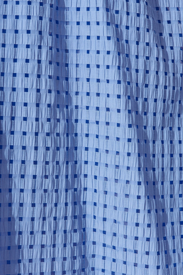 Amankila Midi Dress In Blue Organza - fabric