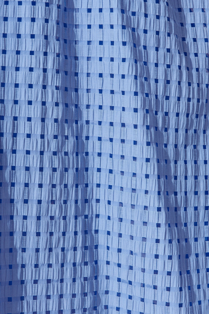 Amankila Midi Dress In Blue Organza - fabric