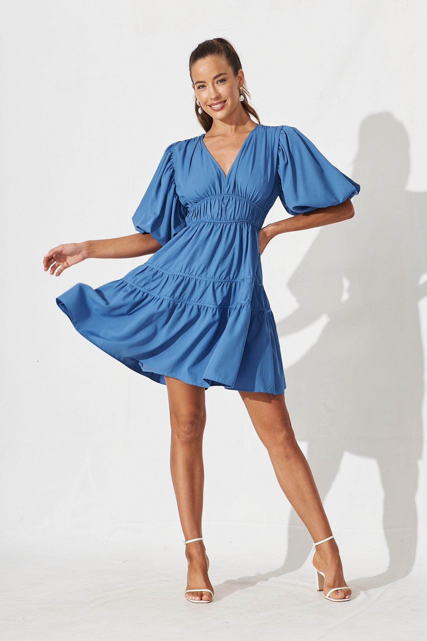 Amarini Dress In Cobalt Blue - full length