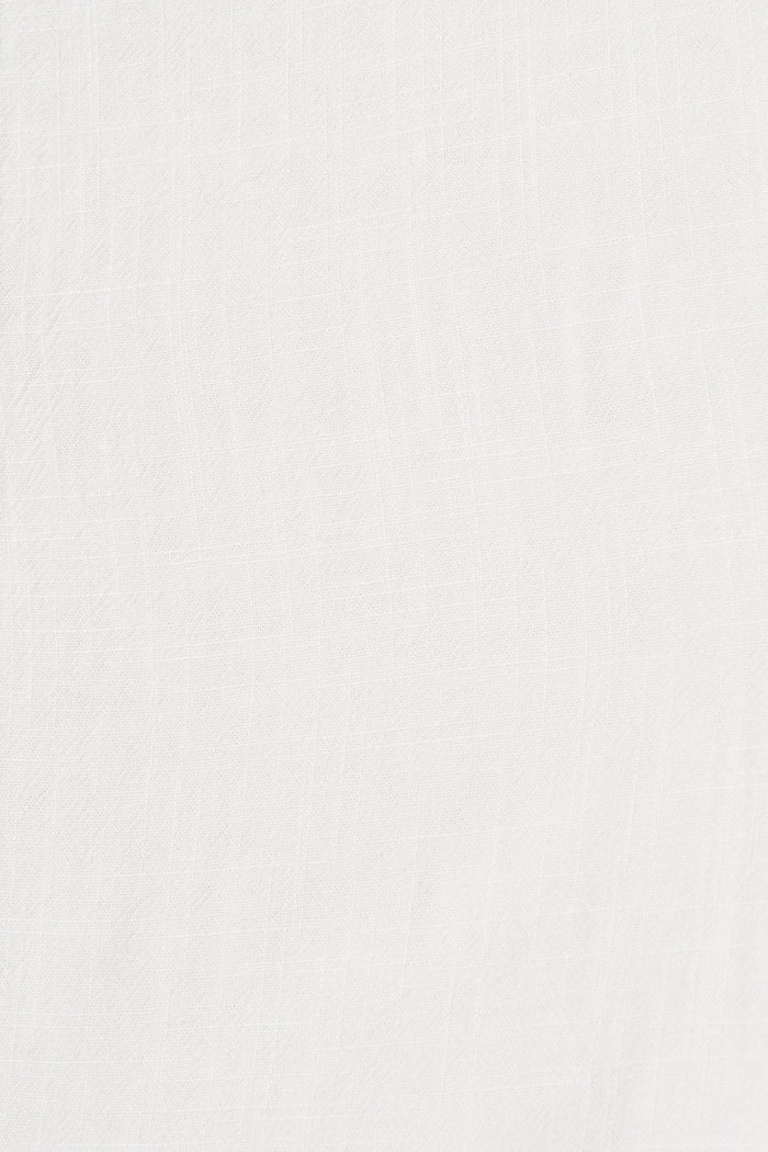 Moree Midi Skirt In White Linen Blend - fabric