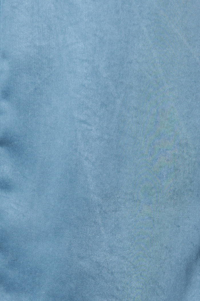 Newquay Midi Dress In Blue Satin - fabric