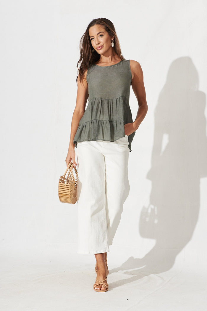 Plymouth Top In Khaki - full length