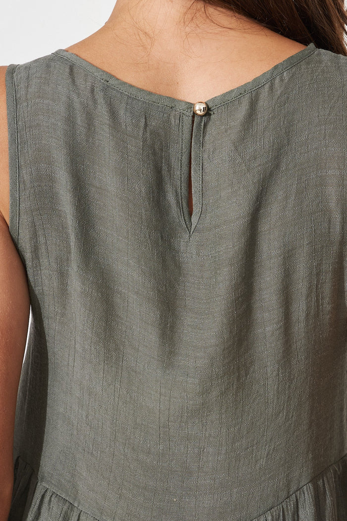 Plymouth Top In Khaki - detail