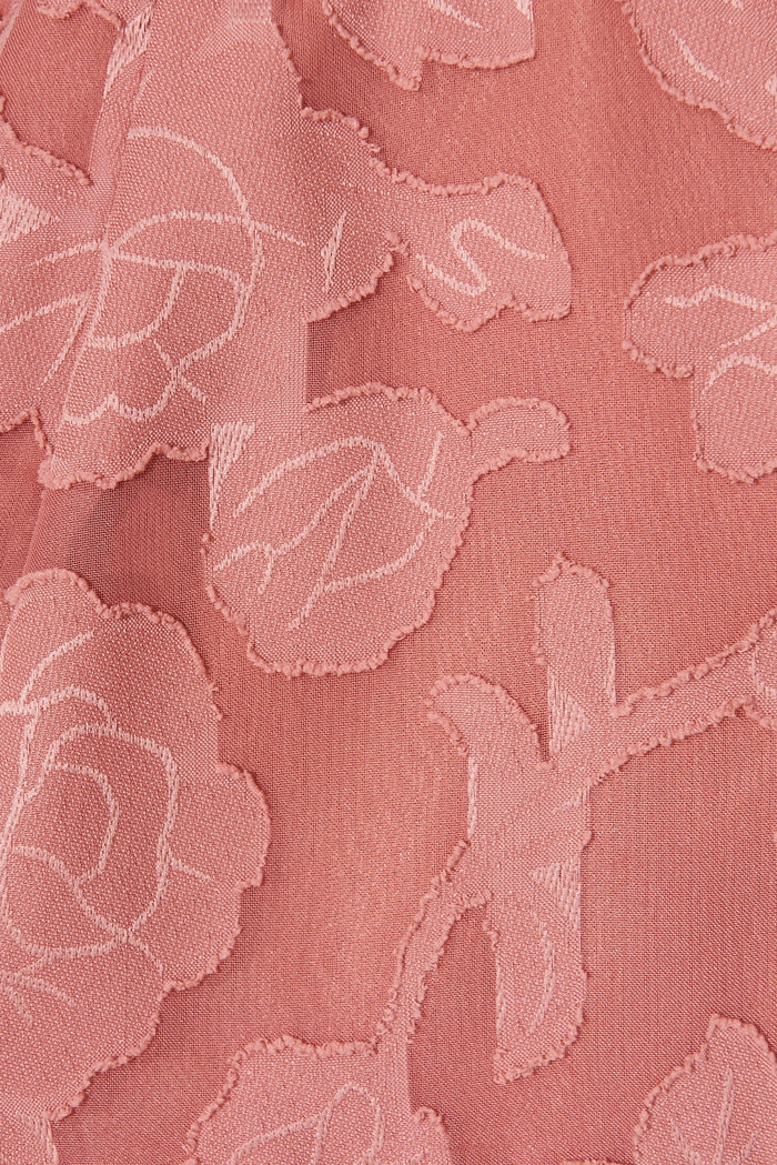 Oksana Playsuit In Dusty Rose Chiffon - fabric