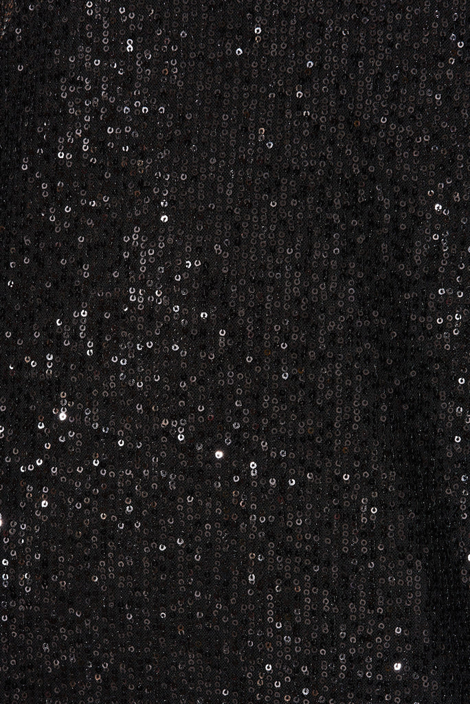 Best Friend Sequin Shift Dress In Black - fabric