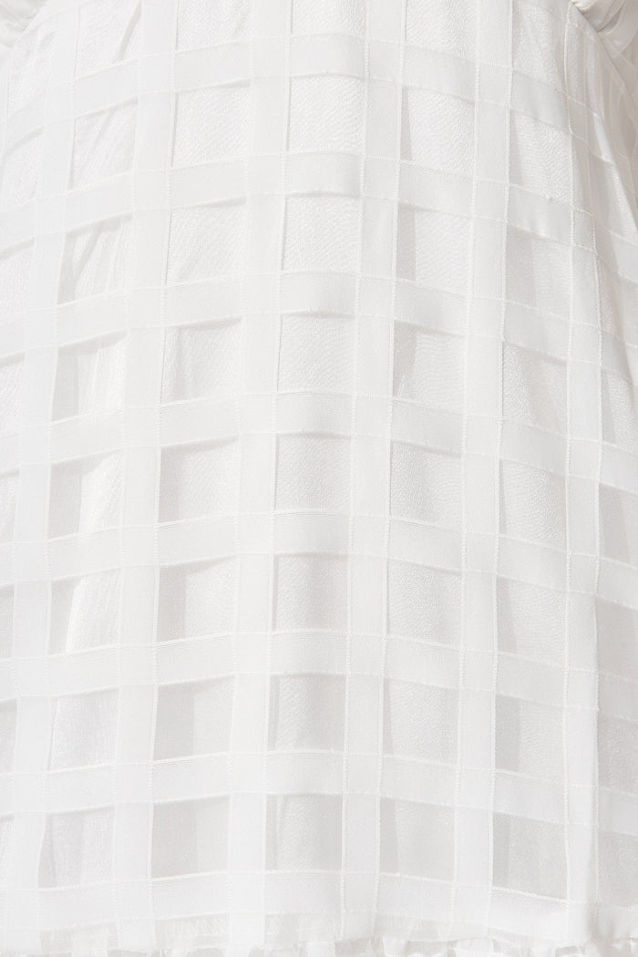 Junee Midi Dress In Junee Midi Dress In White Organza - fabric