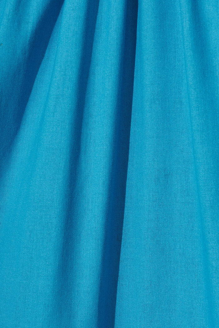 Dayne Midi Dress In Blue Linen Blend - fabric