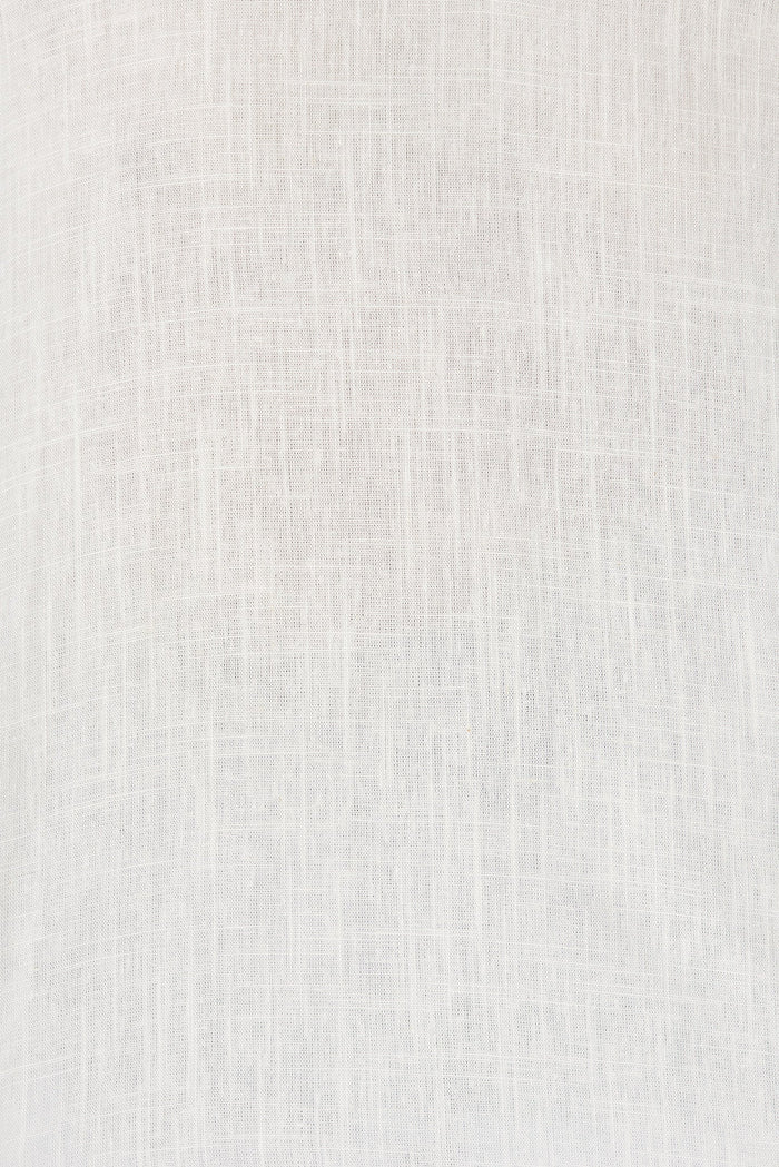Ease Top In White Linen Blend - fabric