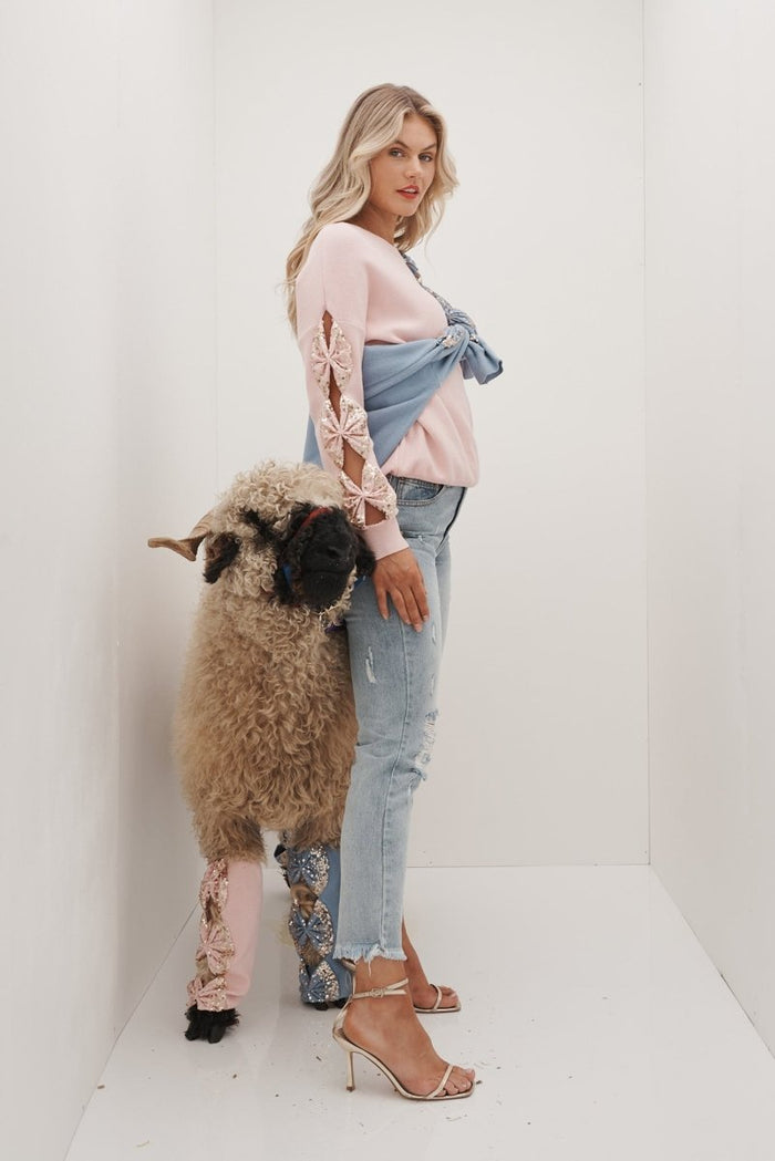 Chicago Ripped Jeans In Light Blue Denim - St Frock (Dev)