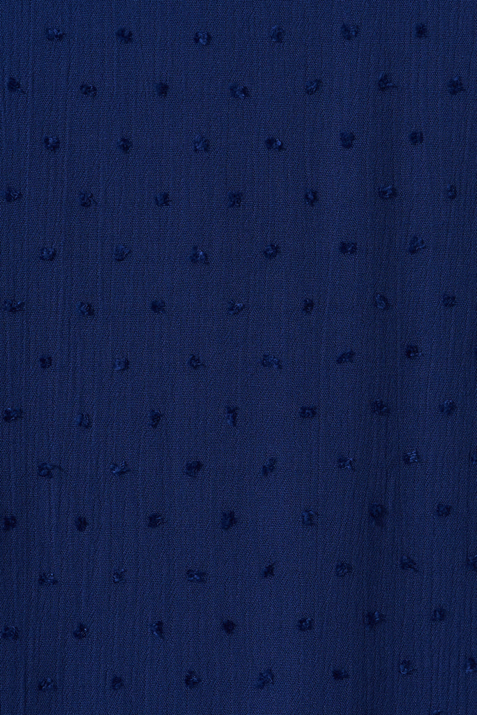 Gregorya Midi Dress In Navy Swiss Dot - fabric
