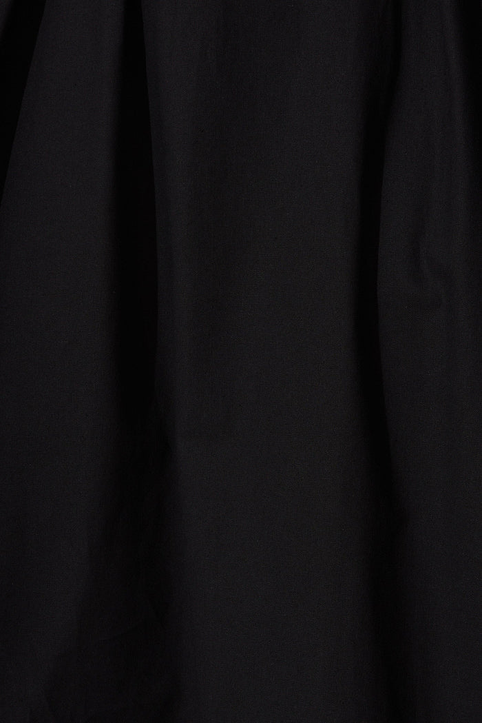 Amabelle Midi Dress In Black Cotton - fabric