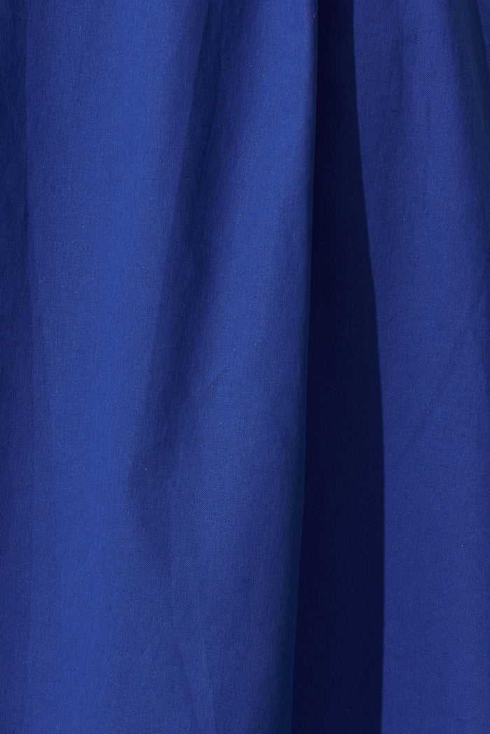 Amabelle Midi Dress In Blue Cotton - fabric