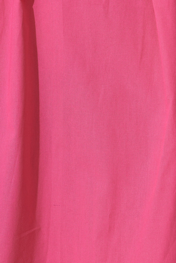 Amabelle Midi Dress In Pink Cotton - fabric