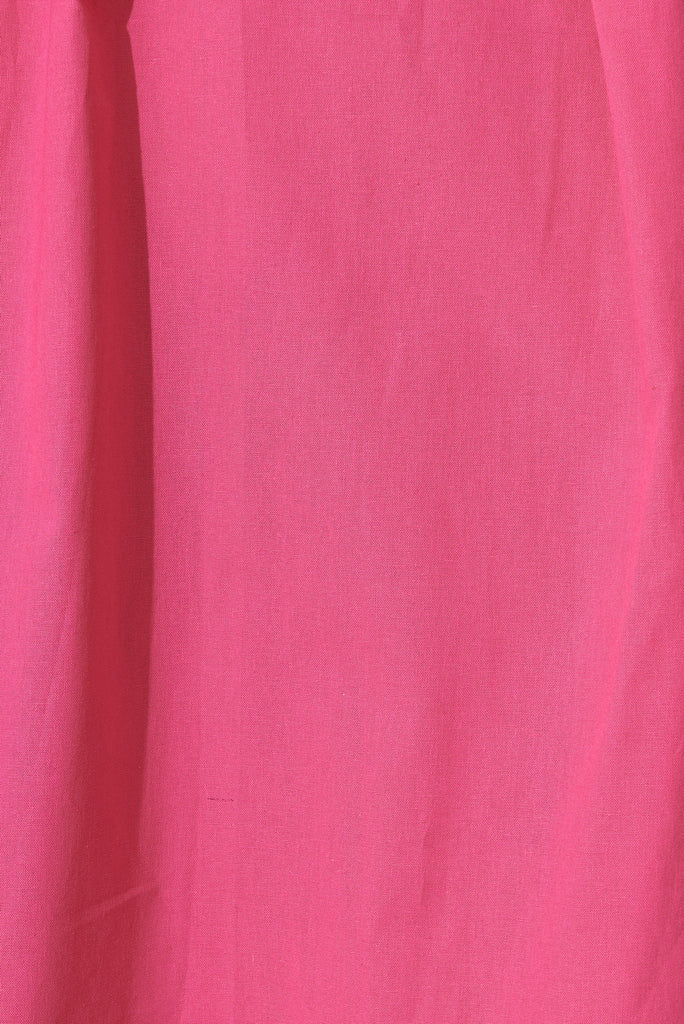 Amabelle Midi Dress In Pink Cotton - fabric
