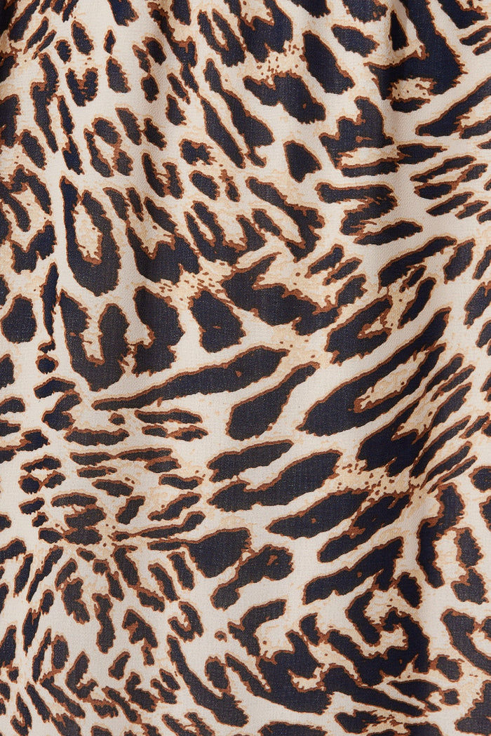 Armona Maxi Dress In Brown Leopard Print - St Frock (Dev)