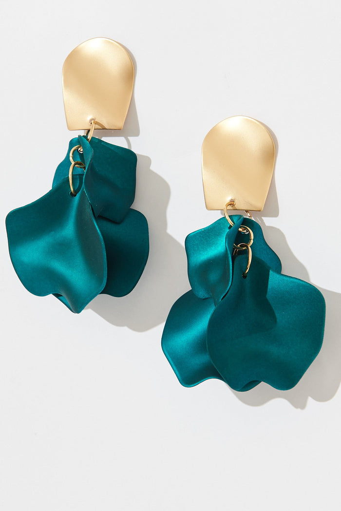 August + Delilah Galaty Earrings In Emerald - St Frock (Dev)