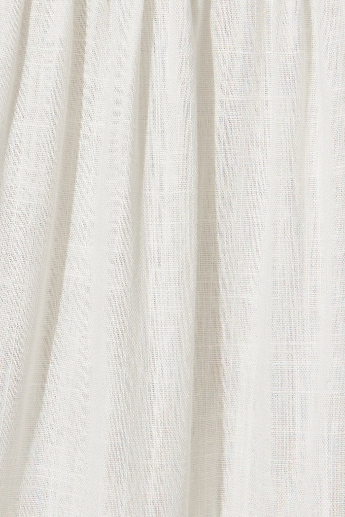 Raisa Maxi Skirt In White Linen Blend - fabric