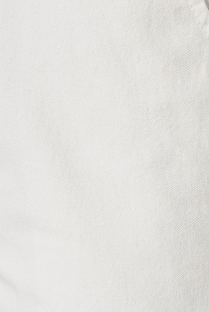 Missouri Shorts In White Cotton - fabric