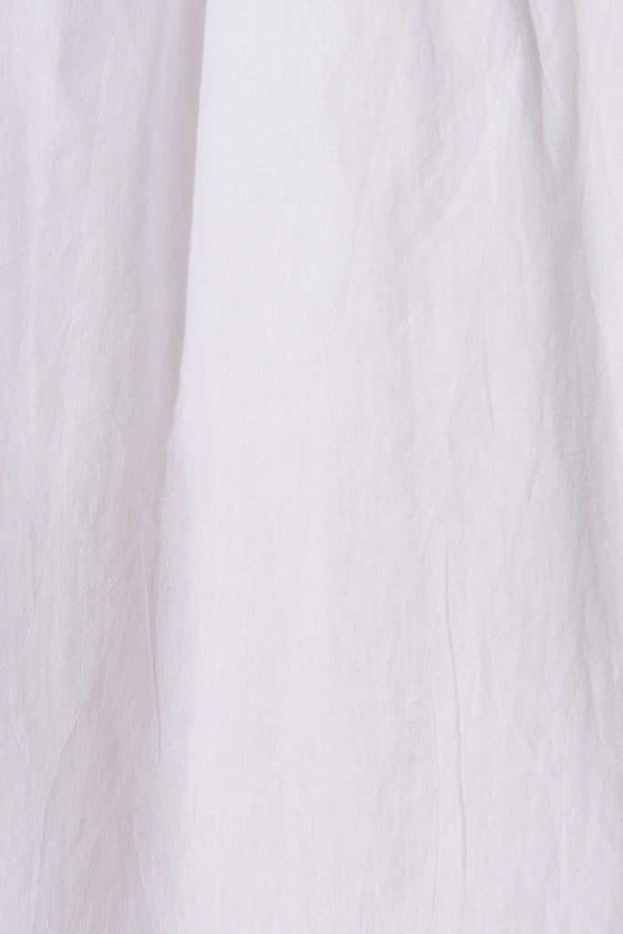 Dakota Maxi Skirt In White Cotton - fabric