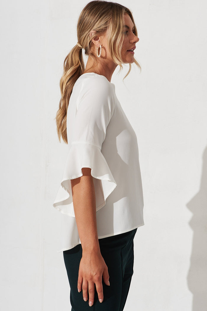 Nila Top In White - side