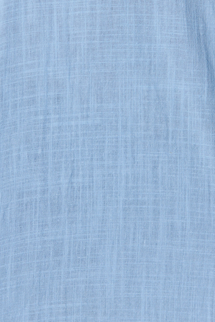Jaylani Shirt In Blue Cotton - fabric