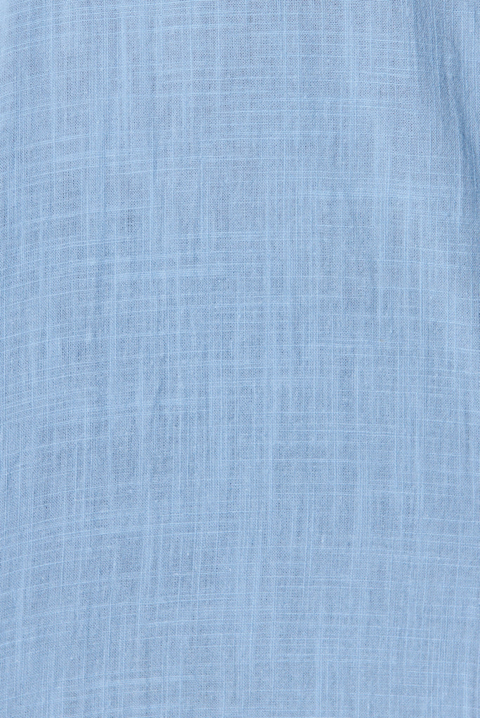 Jaylani Shirt In Blue Cotton - fabric