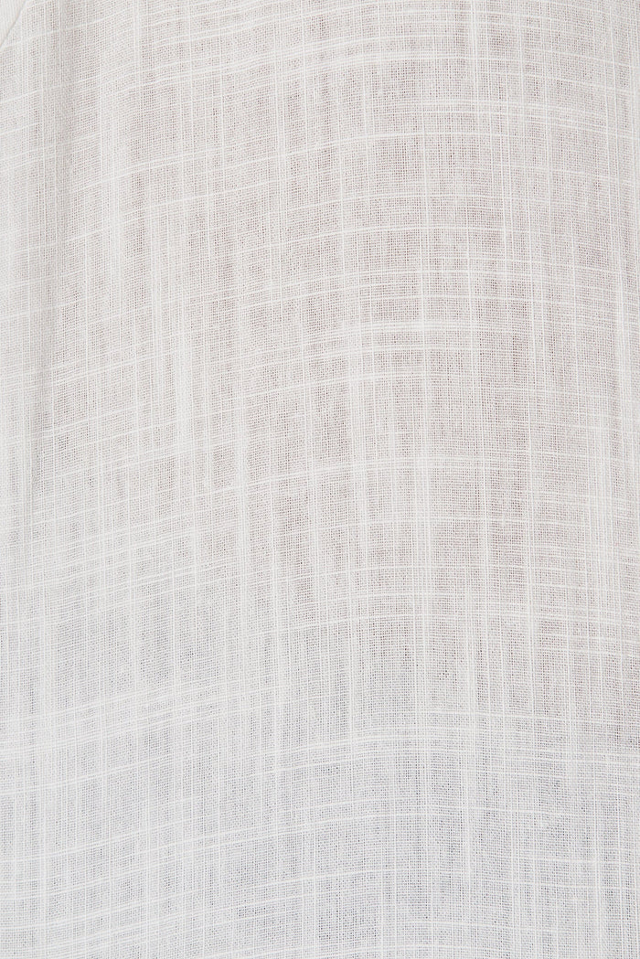 Jaylani Shirt In White Cotton - fabric