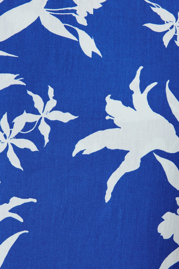 Abigail Top In Blue With White Floral - St Frock (Dev)