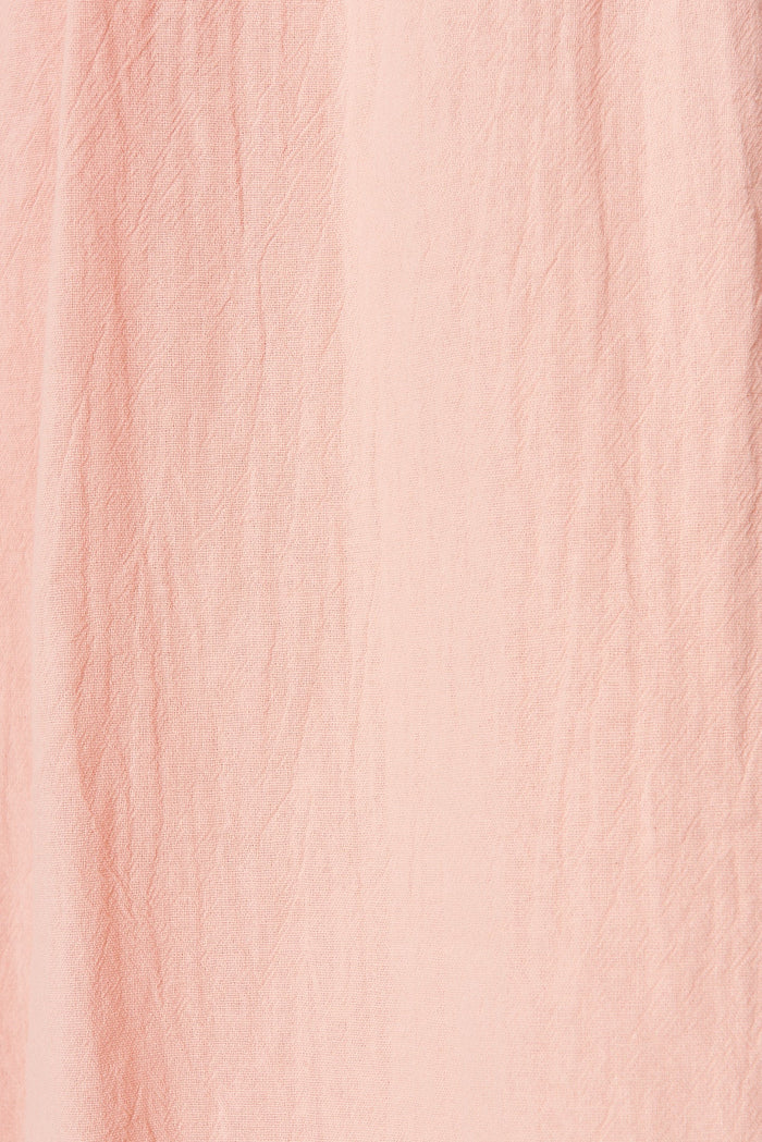 Stowe Dress In Peach Cotton - fabric
