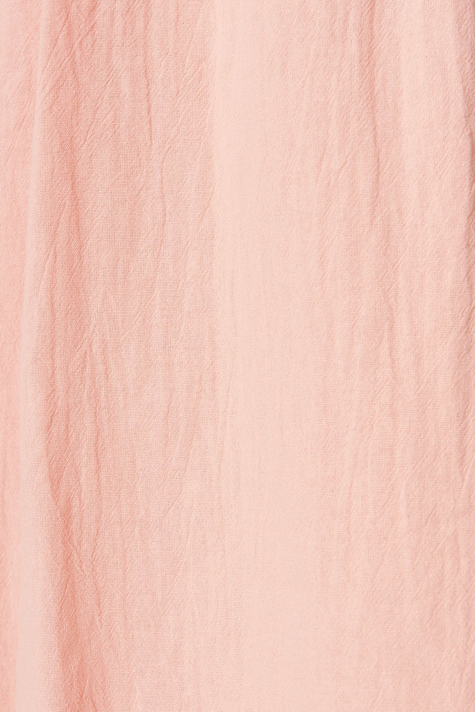 Stowe Dress In Peach Cotton - fabric