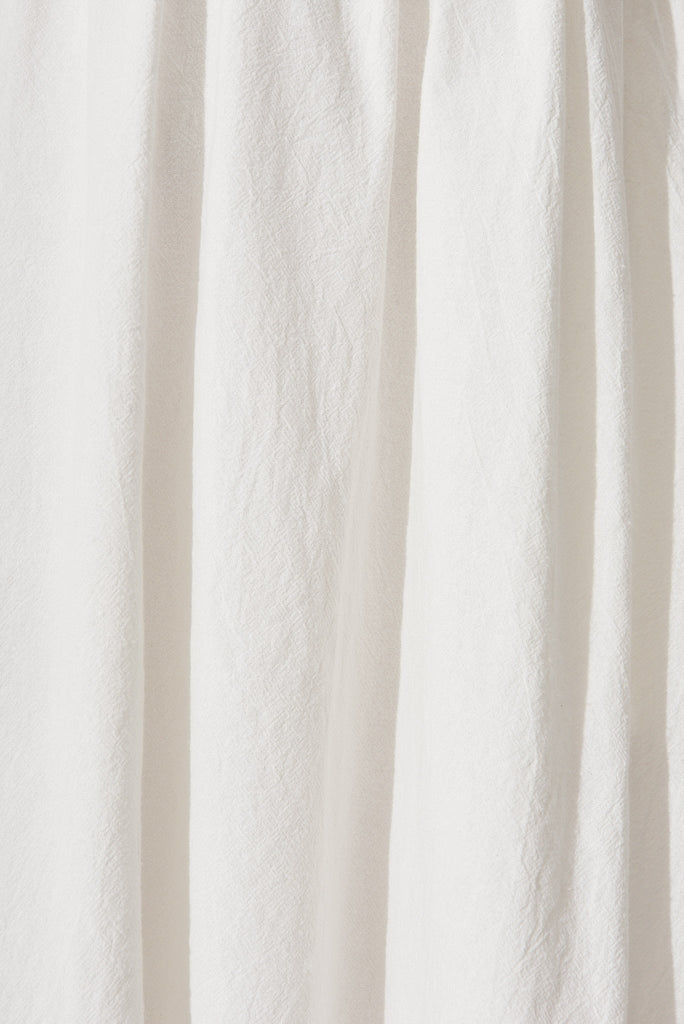 Stowe Dress In White Cotton - fabric