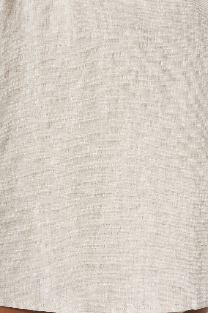 Khaleesi Dress In Beige Linen - fabric