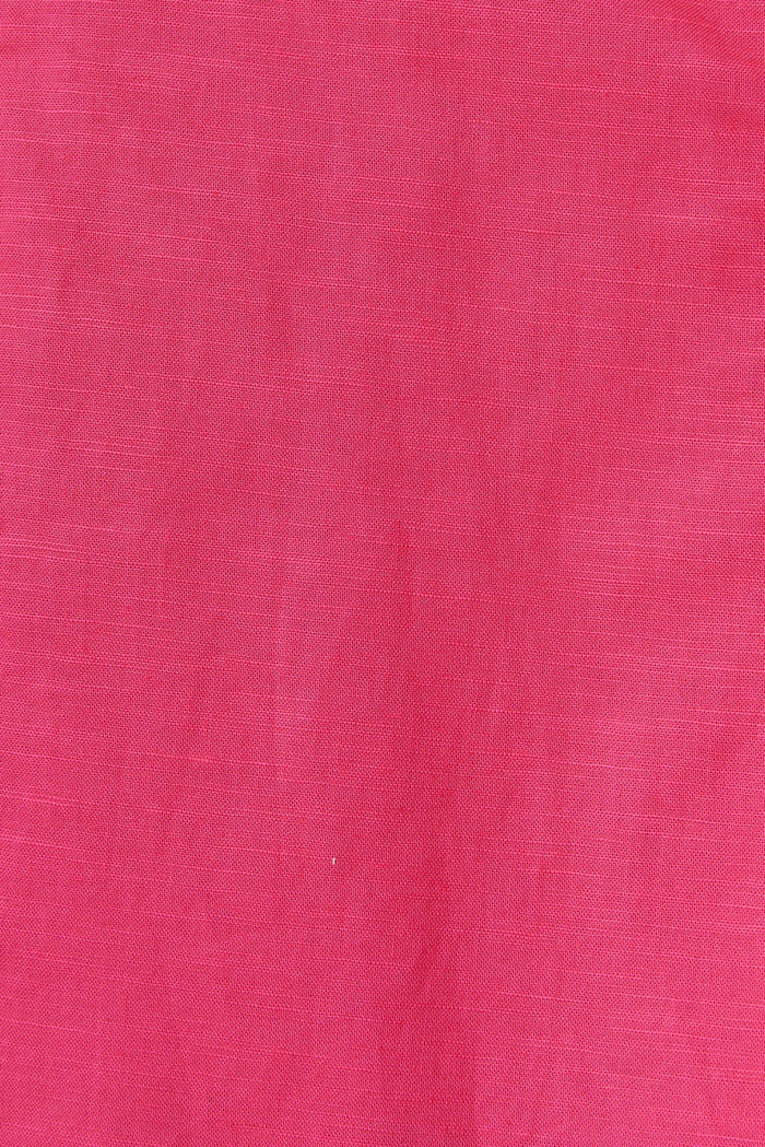 Cowra Dress In Candy Pink Linen Blend - fabric