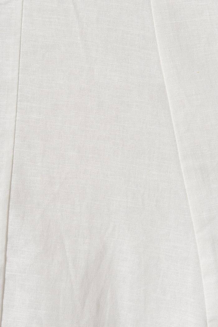 Cowra Dress In White Linen Blend - fabric