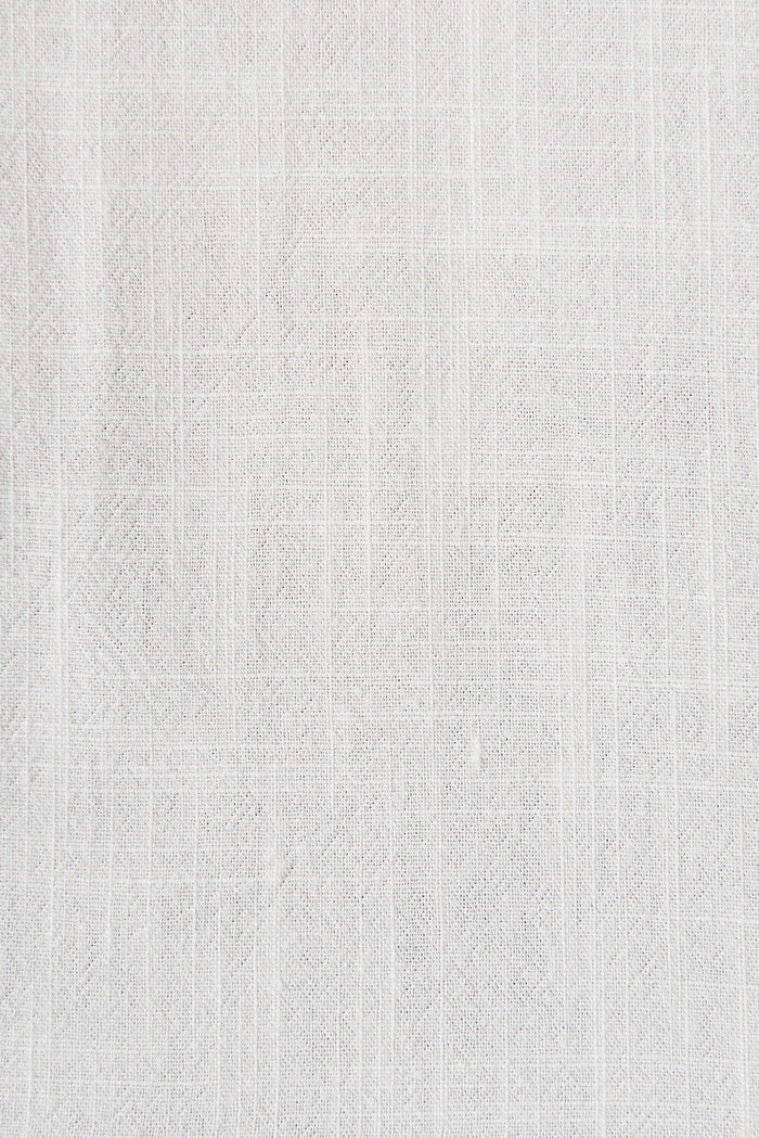 Noor Top In White Linen - fabric