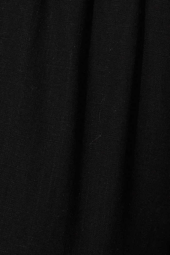 Nicole Pant In Black Linen Blend - fabric