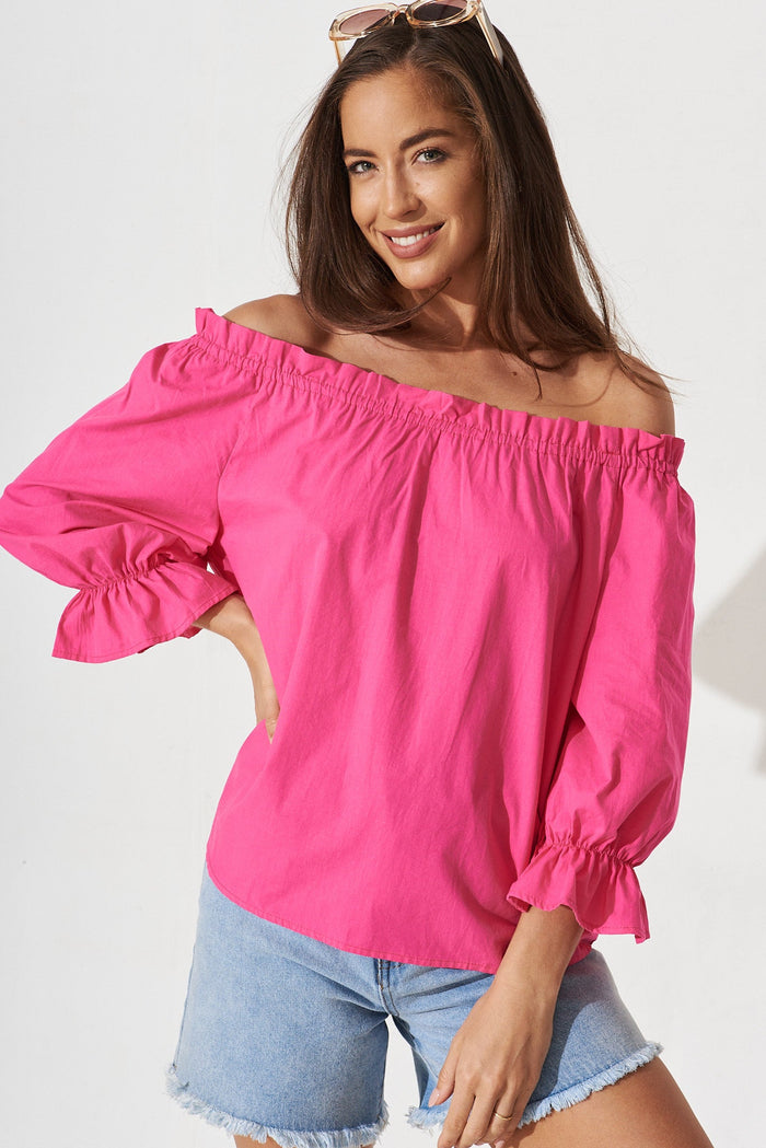 Rippon Top In Pink - front