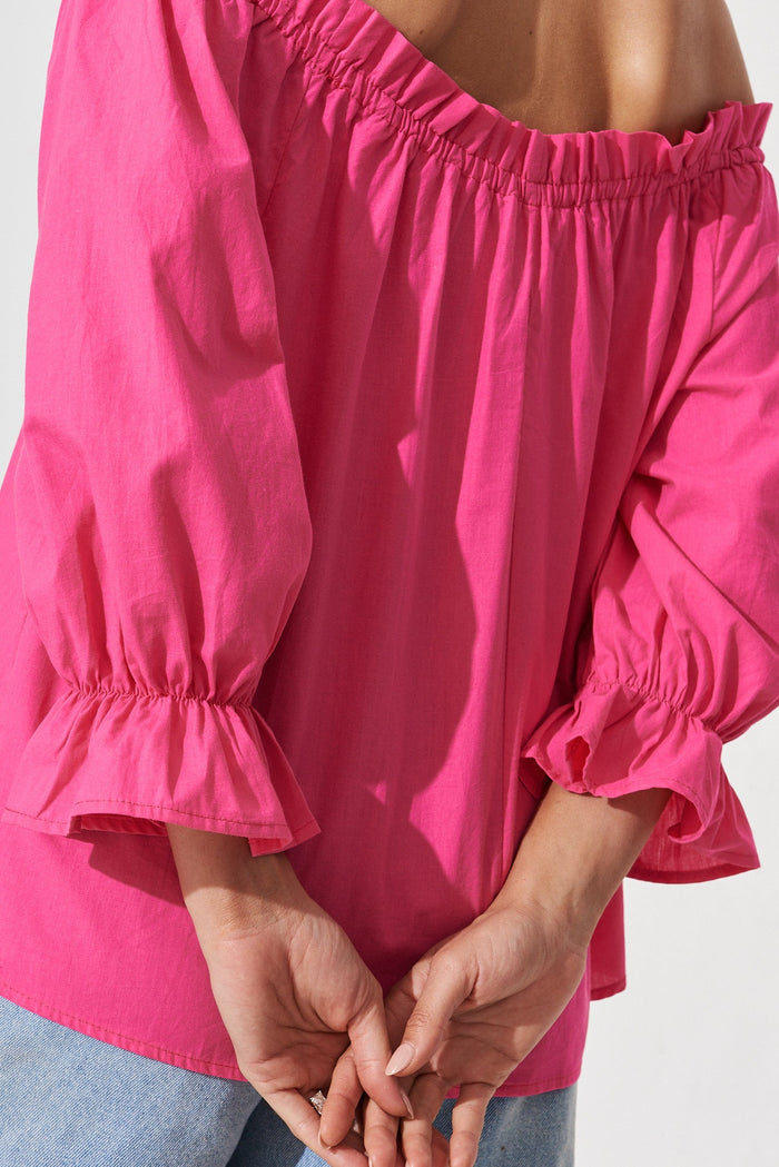 Rippon Top In Pink - detail
