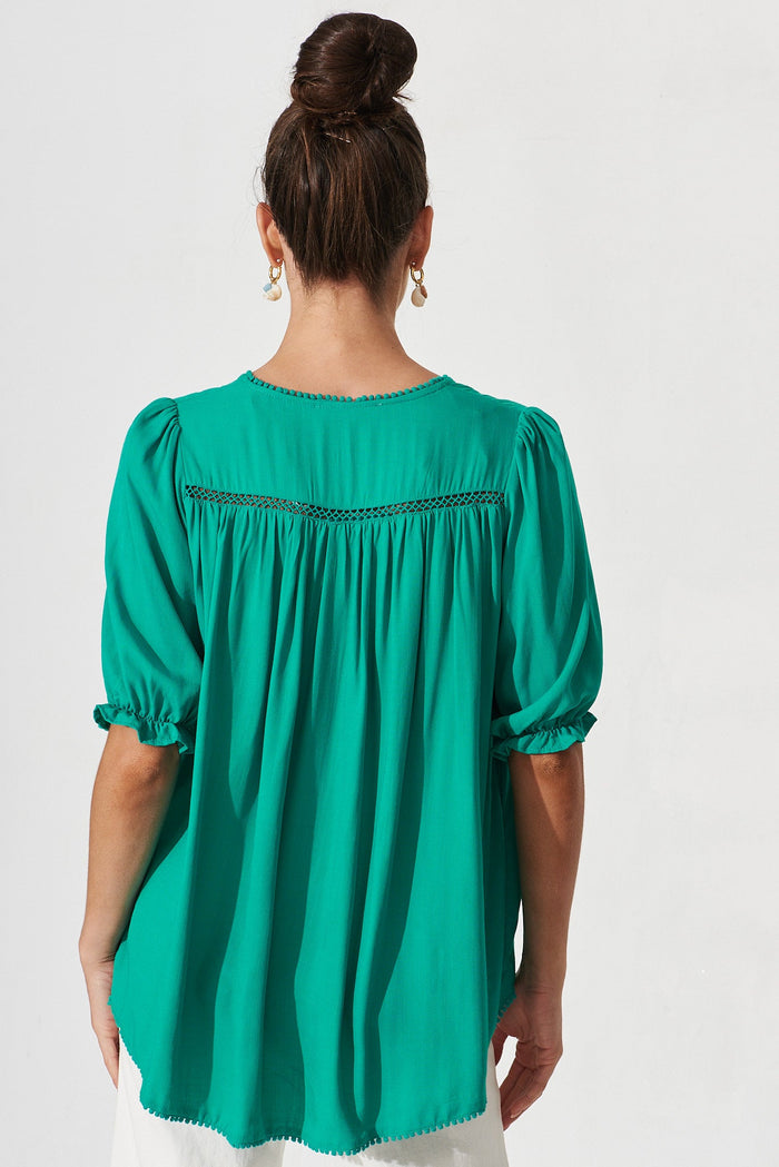 Teresa Top In Teal - back