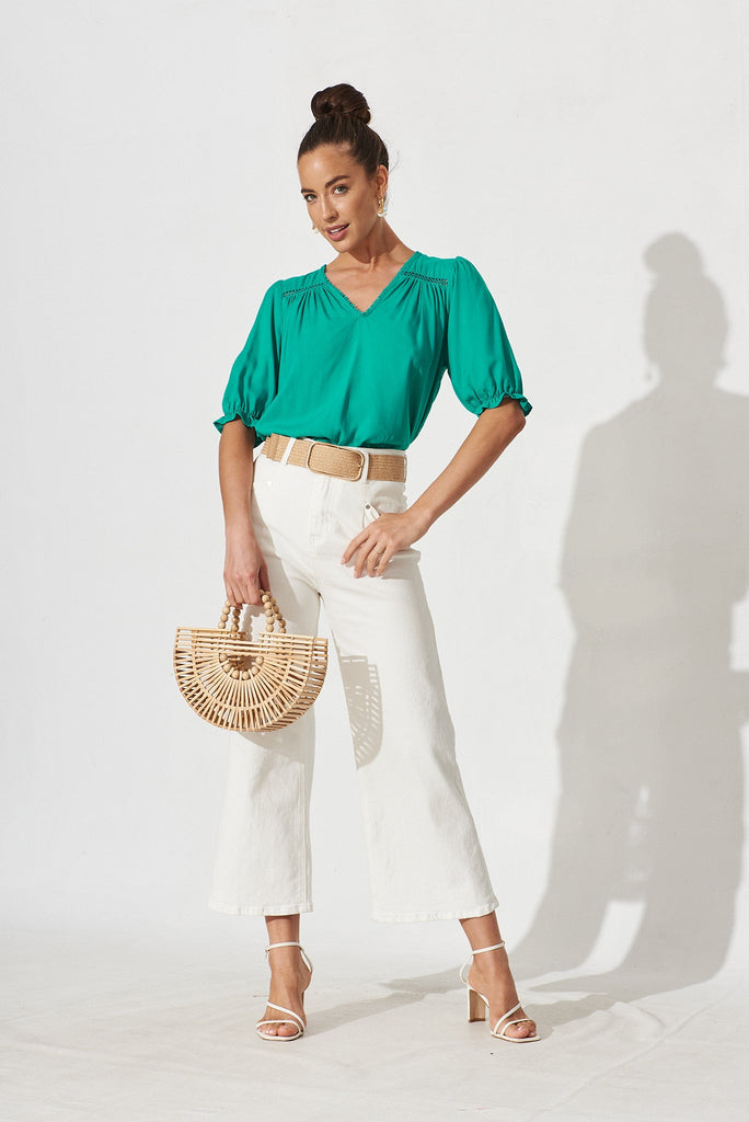 Teresa Top In Teal - full length