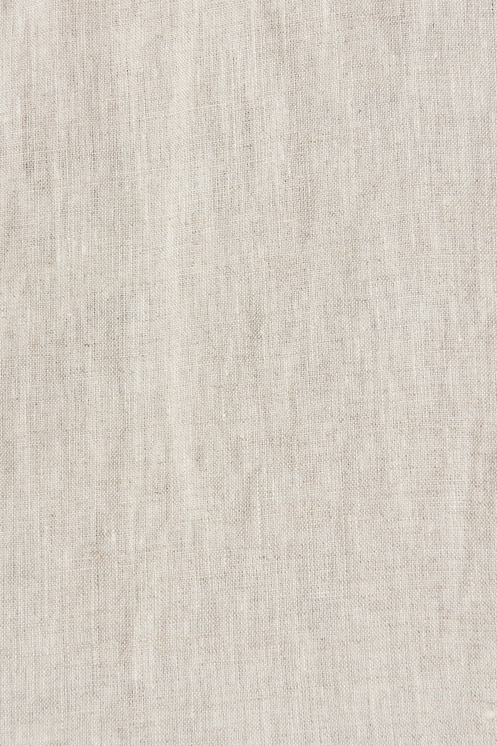 Michalina Top In Beige Linen - fabric
