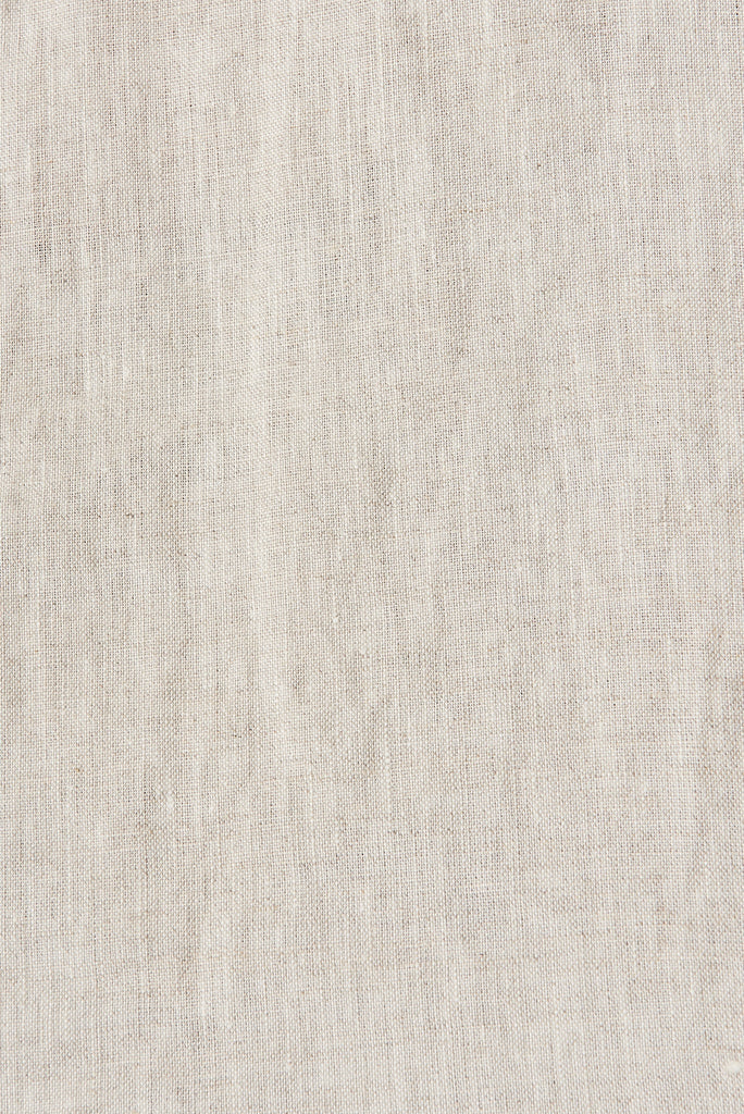 Michalina Top In Beige Linen - fabric