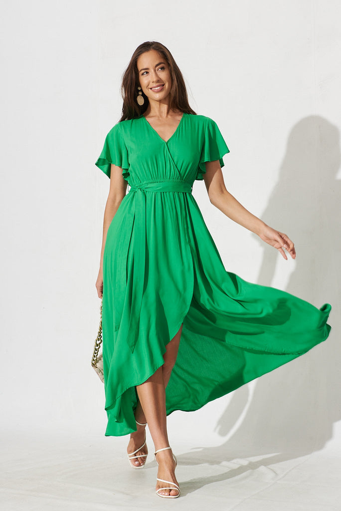Lorelei Maxi Dress In Green - full length