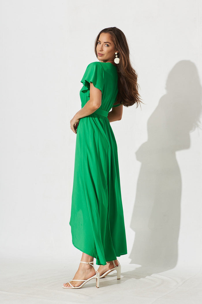 Lorelei Maxi Dress In Green - side