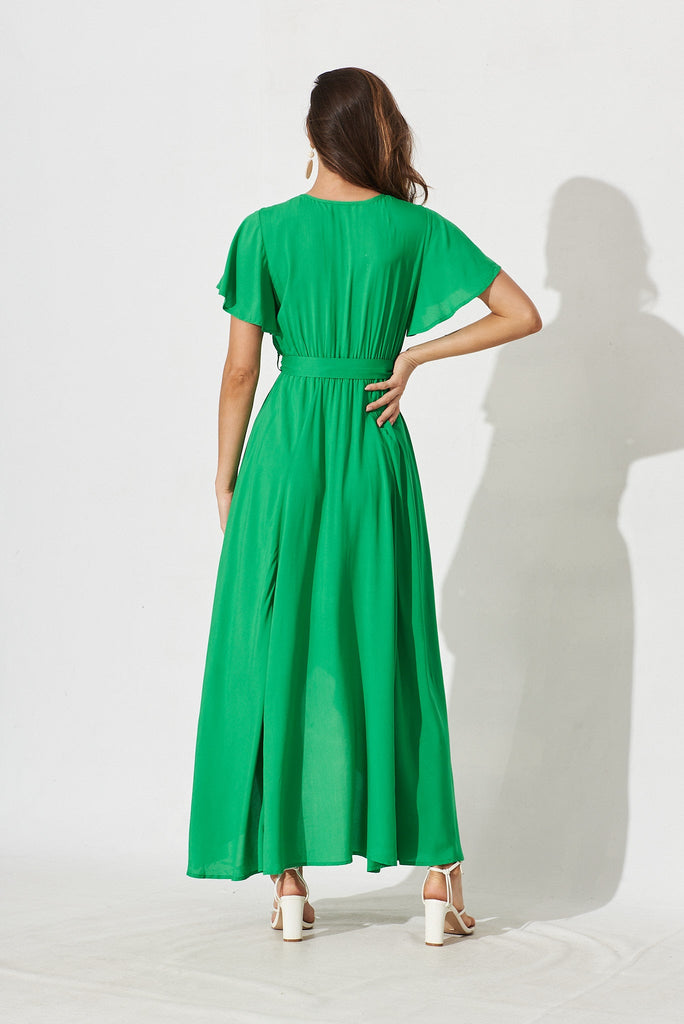 Lorelei Maxi Dress In Green - back