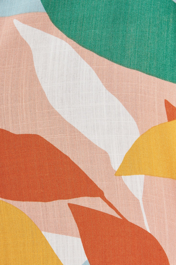 Canary Maxi Jumpsuit In Rust Multi Tropical Print - fabric