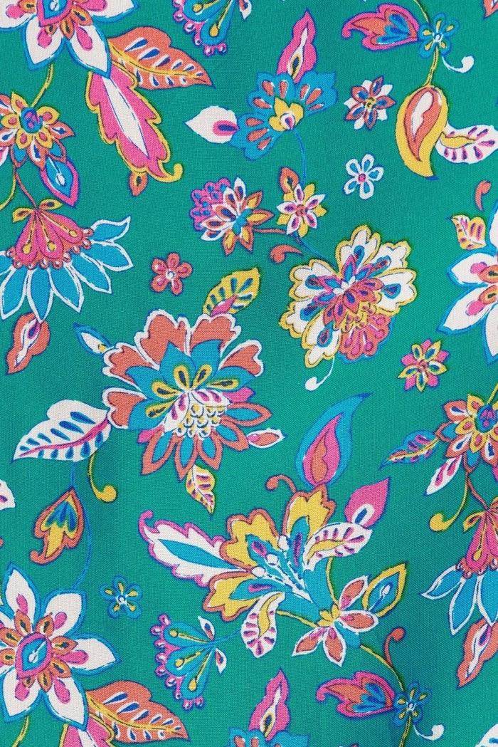 Casoria Maxi Dress In Teal Boho Floral - St Frock (Dev)
