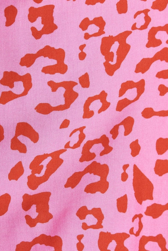 Brigida Midi Dress In Pink With Magenta Leopard - St Frock (Dev)