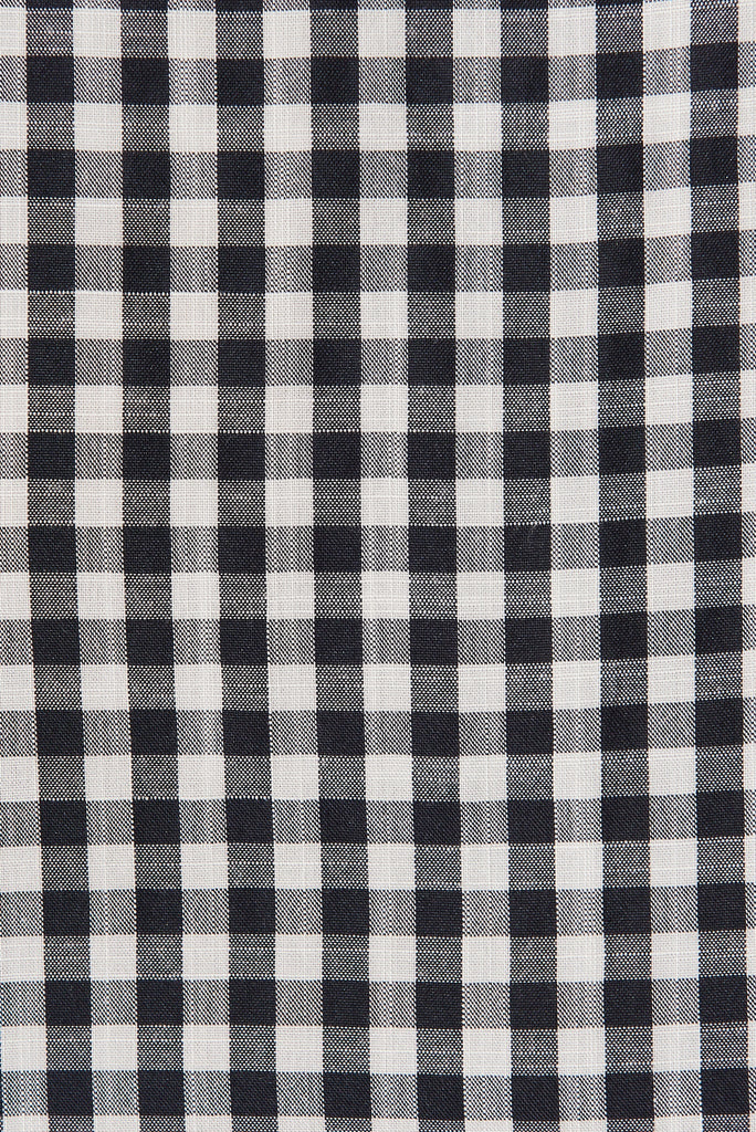 Costanza Maxi Dress In Black Gingham - fabric
